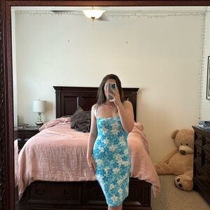 Blue Floral Dress